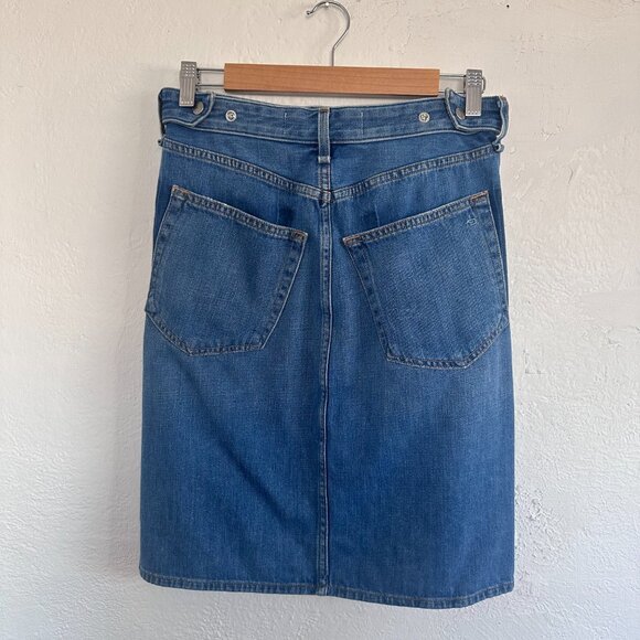 Rag & Bone High Rise Denim Skirt - Picture 3 of 10